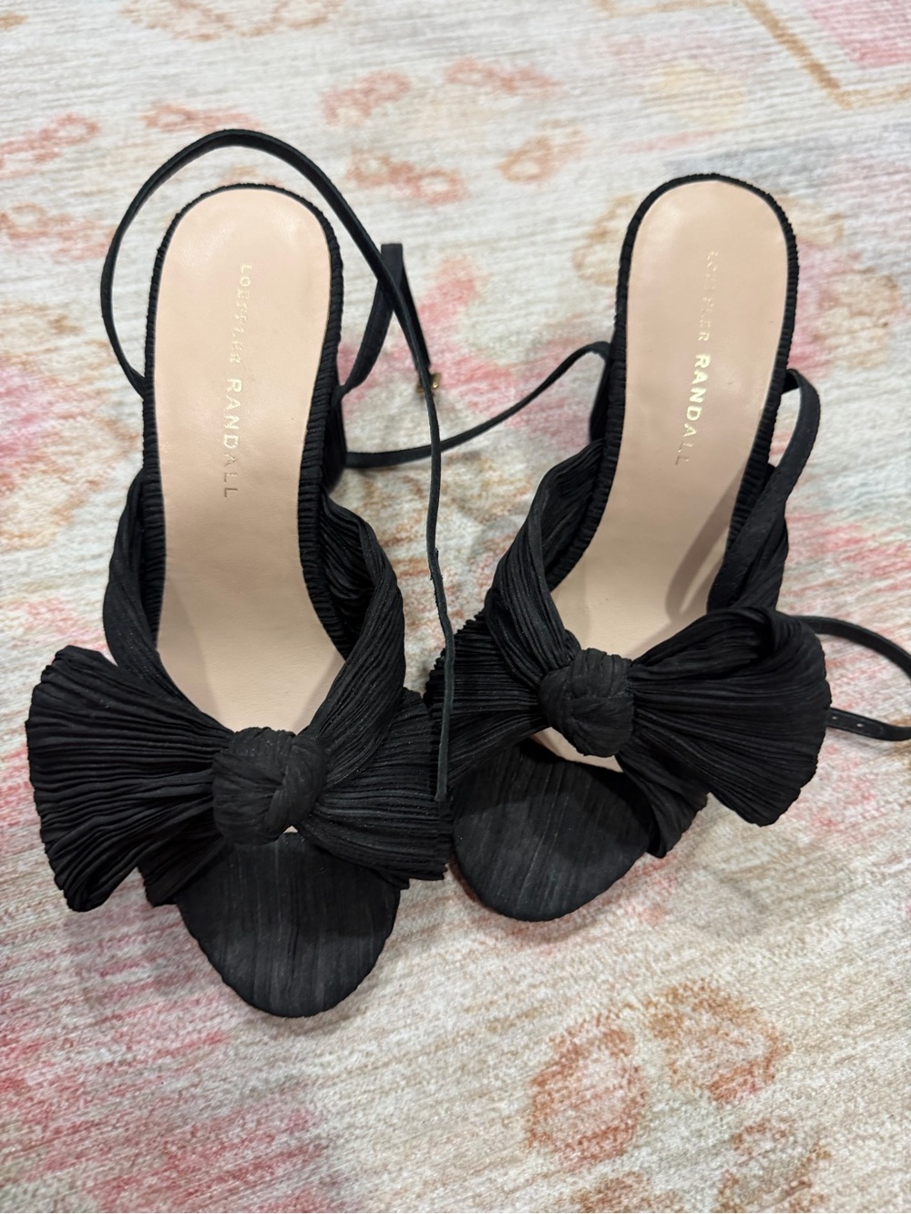 Loeffler Randall Black Knotted Bow Sling Heels - Picture 2 of 13